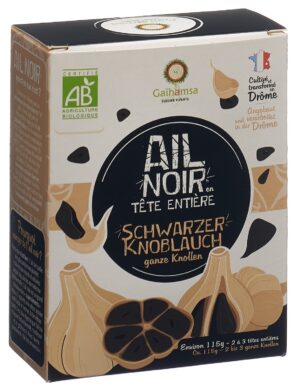 GAIHAMSA Schwarzer Knoblauch ganze Köpfe Bio 2 Stk