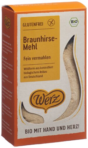 WERZ Braunhirse Mehl glutenfrei Bio   Karton 500 g