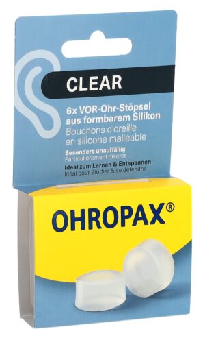 OHROPAX Ohrstöpsel Silicon Clear         Box 6 Stk