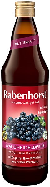 RABENHORST Waldheidelbeere Muttersaft BioFl 750 ml