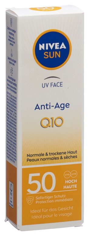 NIVEA Sun UV Face Anti-Age Q10 LSF50         50 ml