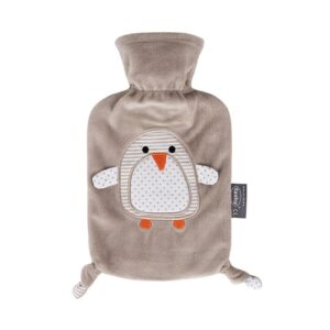FASHY Kinderwärmflasche 0.8l Pinguin Pia Flausch