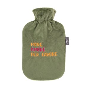 FASHY Wärmflasche 2l Flauschbezug grün Sti