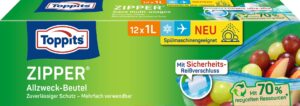 TOPPITS Zipper Allzweckbeutel 1l 12 Stk