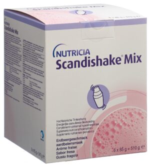 SCANDISHAKE Mix Plv Erdbeere 6 Btl 85 g