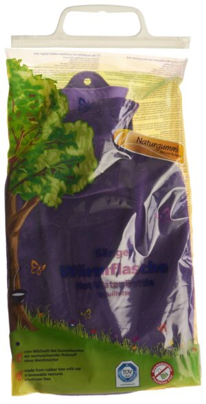 SANGER Wärmflasche 2l Flauschbezug lila