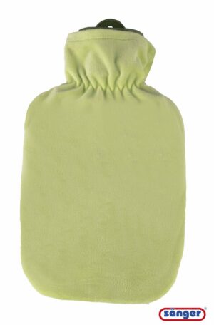 SANGER Wärmflasche Flauschbezug 2l grün pastell