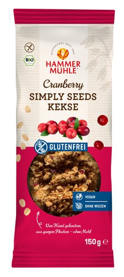 HAMMERMUHLE Simply Seeds Kekse Cranberry Btl 150 g