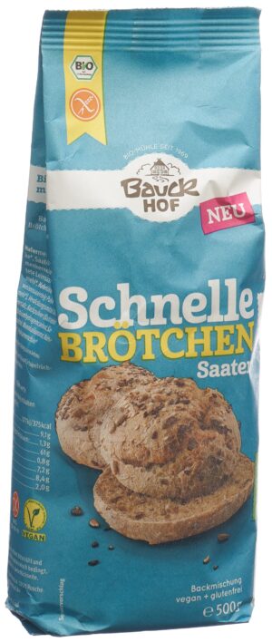 BAUCKHOF Schnelle Brötchen Saaten glutenfr   500 g