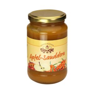 BAUCKHOF Apfelmus-Sanddorn Glas 360 g