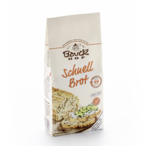 BAUCKHOF Brotbackmisch Schnellbrot glutenfr 500 g