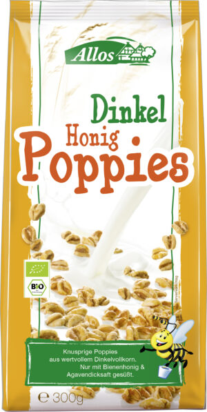 ALLOS Dinkel Honig Poppies Bio Btl 300 g