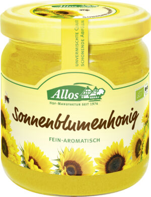 ALLOS Honig Sonnenblumen Glas 500 g
