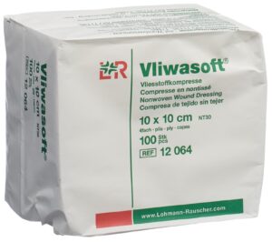 VLIWASOFT Vliesstoffkompr 10x10cm 4-lagBtl 100 Stk