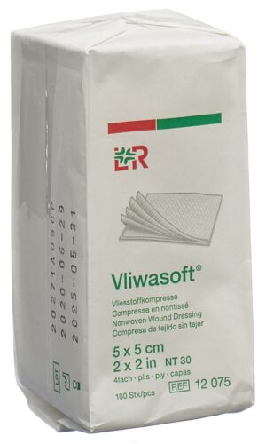 VLIWASOFT Vliesstoffkompr 5x5cm 4-lagig    100 Stk
