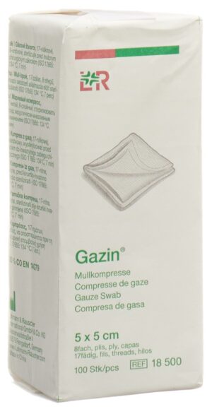 GAZIN Mullkompressen 5x5cm 8f unst         100 Stk
