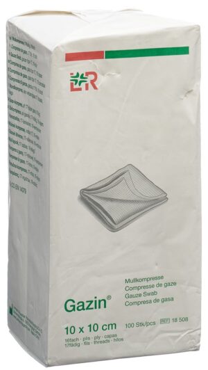 GAZIN Mullkompressen 10x10cm 16f RK 100 Stk