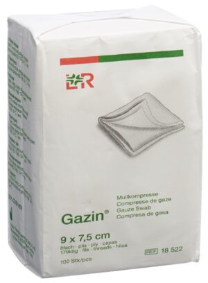 GAZIN Mullkompressen 9x7.5cm 8f unst       100 Stk