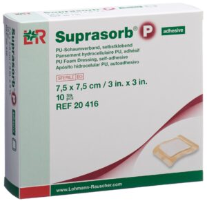 SUPRASORB P Schaumverband 7.5x7.5cm selbstk 10 Stk