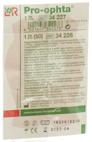 PRO-OPHTA Augenverband S klein durchsichtig