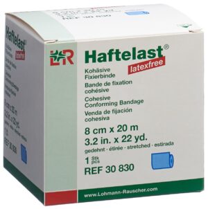 HAFTELAST latexf koh Fixierbinde 8cmx20m bl
