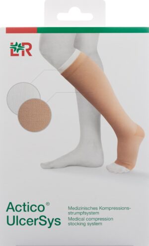 ACTICO UlcerSys Kompressionsstr XL stand sand/wei