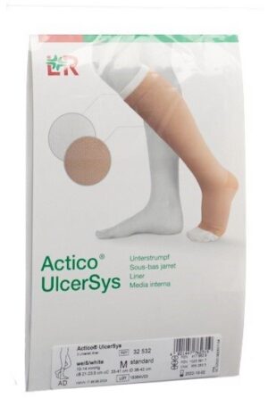 ACTICO UlcerSys Unterstrumpf L lang weiss 3 Stk