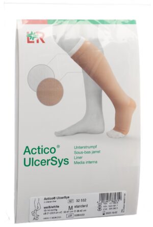 ACTICO UlcerSys Unterstrumpf XXL stand weiss 3 Stk