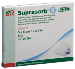 SUPRASORB X+PHMB HydroBal-Wundverb 5x5cm 5 Stk
