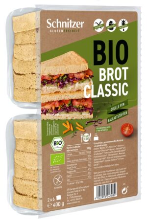 SCHNITZER Bio Toastbrot Classic hell 4 x 400 g