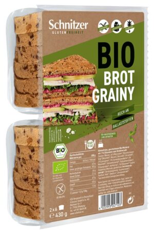 SCHNITZER Bio Bread'n Toast Grainy 4 Btl 430 g