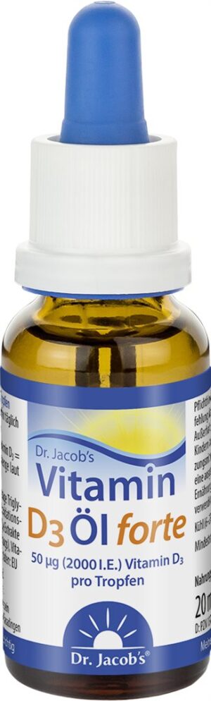 DR. JACOB'S Vitamin D3 Öl forte 2000 IPip Fl 20 ml