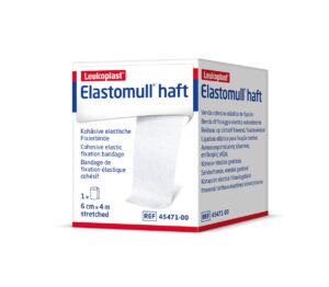 ELASTOMULL haft Gazebinde 6cmx4m weiss       Rolle