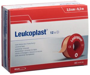 LEUKOPLAST Fixierpfla 9.2mx2.5cm hf o Ring  12 Stk