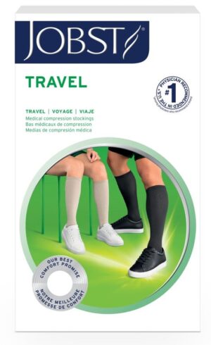 JOBST Travel Socks Knie 15-20mmHg 1 ge navy 1 Paar