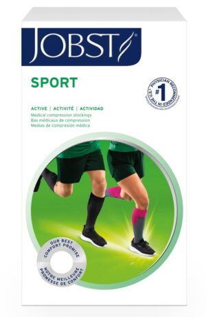 JOBST Sport Kniestrumpf 15-20mmHg L schw 1 Paar