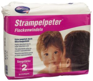 STRAMPELPETER Flockenwindeln Saugstärke 2   56 Stk