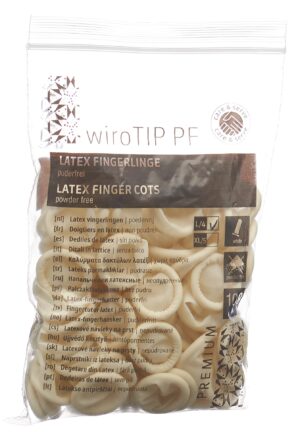 GRIBI Fingerlinge Latex L puderf unst  Btl 100 Stk