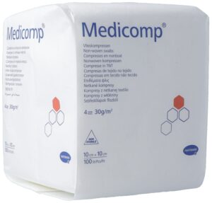 MEDICOMP 4 fach S30 10x10cm unsteril   Btl 100 Stk