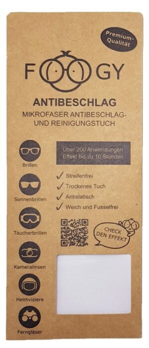 FOOGY Antibeschlag Reinigungstuch aus Mikrofasern