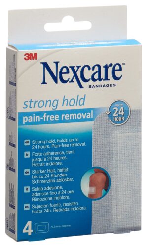 3M NEXCARE Strong Hold Pads 76.2x101mm       4 Stk