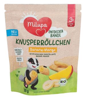 MILUPA Bio Knusperröllchen Banane Mango 3+    30 g