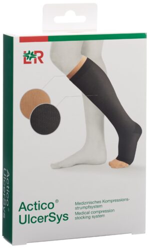 ACTICO UlcerSys Kompressionsstr L stand schw/sand