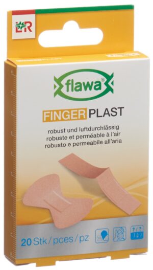 FLAWA Finger Plast robustes Textilpfl 2 Gr  20 Stk
