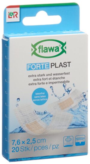 FLAWA Forte Plast 2.5x7.6cm transparent 20 Stk