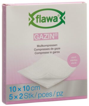 FLAWA Gazin Mullkompres 10x10cm steril 5 2 Stk