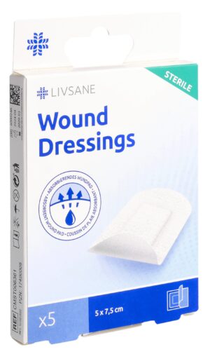 LIVSANE Sterile Wound Dressings 5x7.5cm      5 Stk