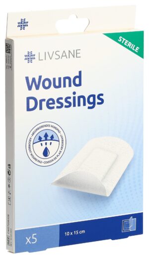 LIVSANE Sterile Wound Dressings 10x15cm      5 Stk