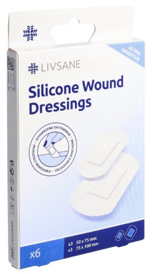 LIVSANE Silikon-Wundverbände ultra sensitive 6 Stk