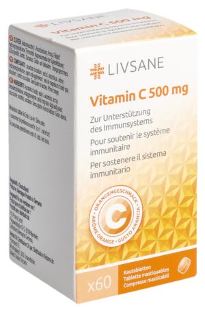 LIVSANE Vitamin C Kautabl 500 mg         Ds 60 Stk